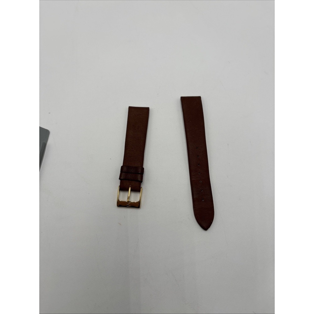 Vintage Hadley Roma Brown Leather Watch‎ Band 20mm New In Box Micron Plate - Picture 8 of 11